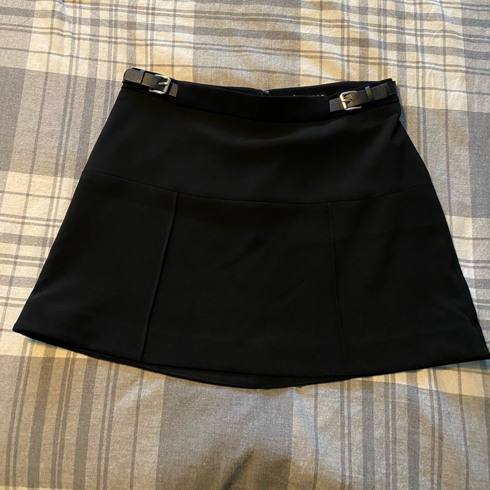 Black mini skirt